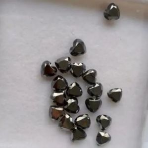 8mm Heart Shape Black Diamond