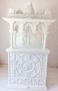 Polished Makrana Marble Handicrafts Temple For Decoration, Gifting