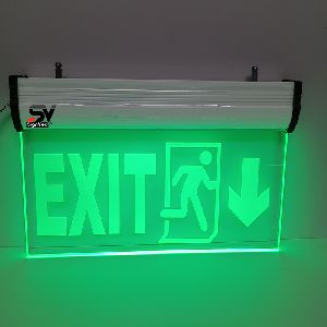 LED Exit Down Side Arrow