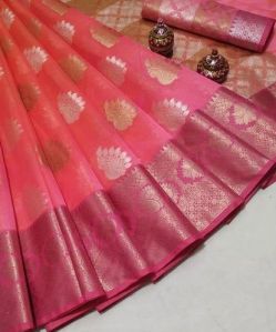 Chanderi Silk Saree, Speciality : Shrink-Resistant, Skin Friendly