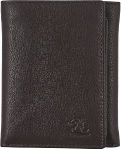 Kara Mens Brown Trifold Leather Wallet