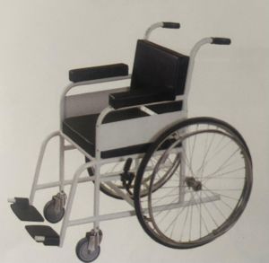 Polished Stainless Steel Hospital Wheel Chair