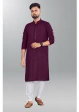 Silk Mens Long Kurta, Technics : Machine Made