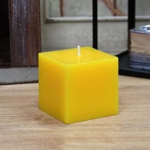 Yellow Square Pillar Candle