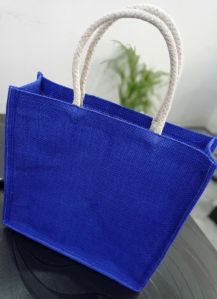 Attractive Jute Shopping Bag In Blue Colour