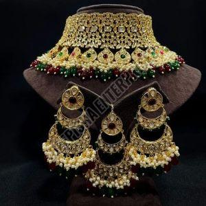 Heavy Kundan Stone Necklace Set, Packaging Type : Velvet Box