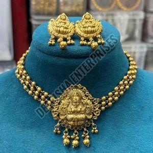 Temple Necklace Set, Packaging Type : Velvet Box