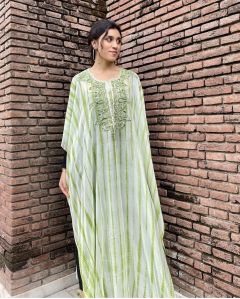 Green Shibori Kaftan