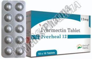 Ivermectin 12mg Tablets, Packaging Size : 10*10 Box (100 Tablets)