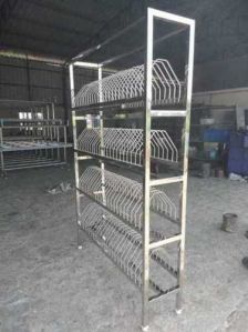 Brite Stainless Steel Plate Rack, Length : Multisizes