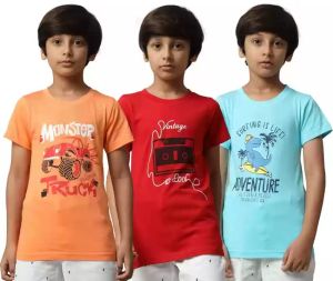 Plain Round Neck Boys Cotton T-Shirt, Packaging Type : Plastic Bag