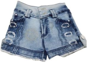 Girls Denim Shorts, Color : Blue