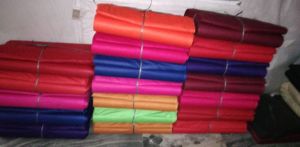 Plain Multicolor Cotton Saree Fall