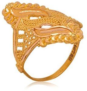 Ladies Gold Ring, Color : Golden