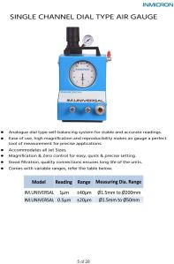 Universal Air Gauge Unit