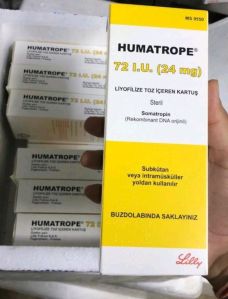 Humatrope Human Growth Hormone Injection, Color : White Liquid