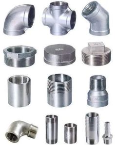 Polished Stainless Steel Threaded Pipe Fittings, Grade : JIS, DIN, BS, ASTM, AISI