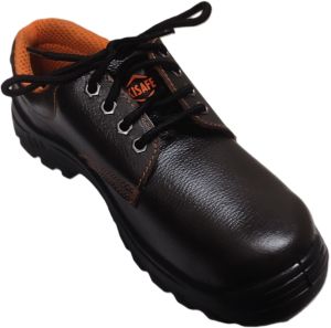 KISAFE Brown Grain Leather Safety Shoe