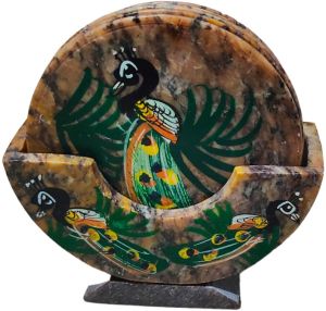 Marble Peacock Coaster