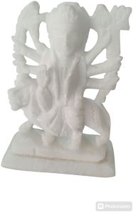 Plain Marble Durga Statue For Worship, Temple, Office, Home