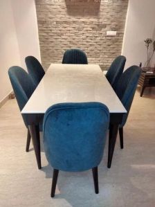 6 Seater Dining Table With Onyx Stone