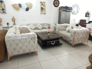 Wooden Chesterfield 7 Seater Sofa Set