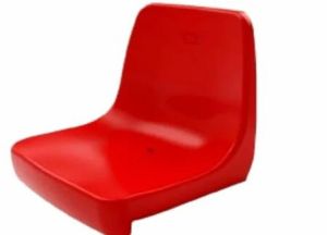 Plastic Plain Stadium Chair, Color : Red