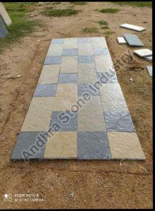 Yellow and Grey Leather Finish Stone For Hotel, Kitchen, Restaurant