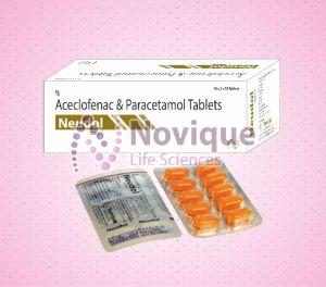 Aceclofenac & Paracetamol Tablets, For Clinical, Grade : Medicine Grade