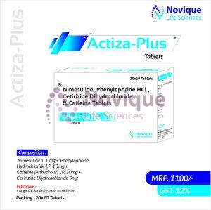 Nimesulide & Paracetamol Tablets, Packaging Size : 20*10