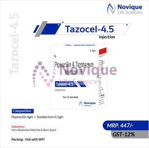 Novique Piperacillin & Tazobactam Injection, Composition : Piperacilin + Tazobactum