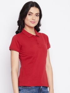 Ladies Polo Neck T Shirt