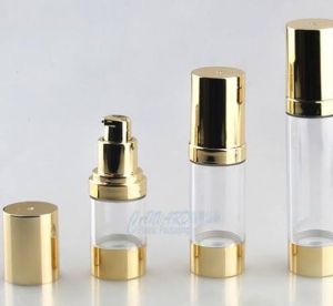 Clinic Airless Shiny Golden Bottle For Storing Liquid