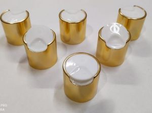 Natural White Golden Disc Top Cap