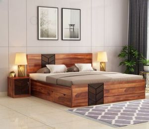 Sheesham Wooden Bed with Box
