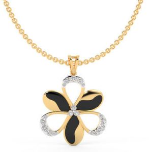 Designer Enamel Design Diamond Pendant