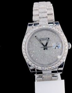 Trending Moissanite Diamond Studded Amazing Wrist Watch