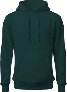 Men's Fleece Plain Botton  Green Hoodie With 300 GSM, Size S/m/l/xl