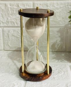 Polished Wooden Sand Timer, Color : Multi Colour