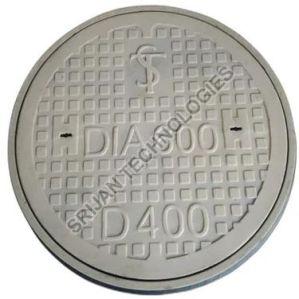 Srijan Technologies 600mm FRP Manhole Cover, Color : Grey