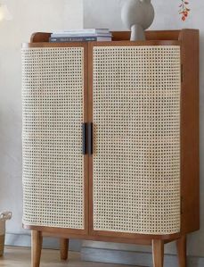 Rattan Door Shoe Storage Cabinet