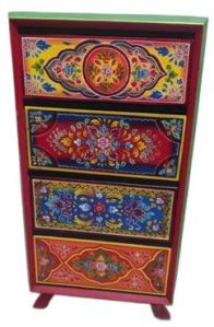 Multicolor Wooden Chest Drawer For Home