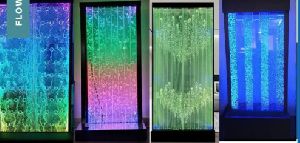 FlowSense LED Coating ACRYLIC BUBBLE WALL FOUNTAIN, Shape : Square