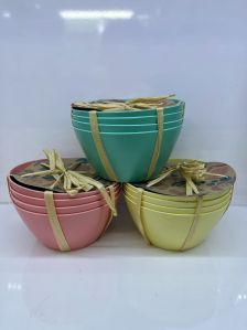 Plain Bamboo Fibre Bowls Set, Packaging Type : Carton Box