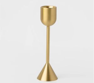 Polished Brass Candle Holder, Shape : Straight