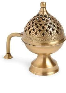 Brass Incense Burners, Color : Golden