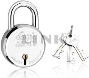 Link 65mm BCP Round Pad Lock For Almirah, Door, Drawer