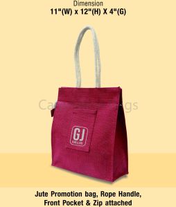 11x12x4 Inch Jute Promotional Bag