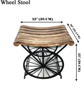 Plain Polished Fancy Wooden Stool For Home Decor