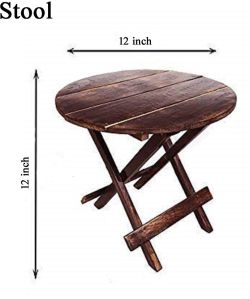 Plain Polished Round Wooden Stool, Color : Brown